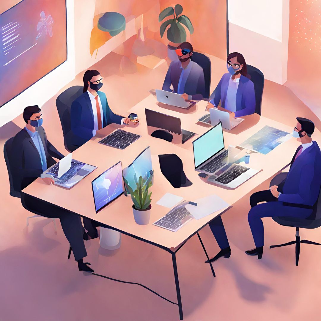 Metaverse virtual corporate meetings