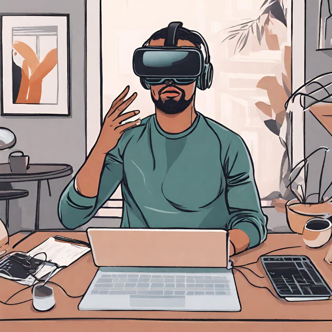 Virtual reality for remote work